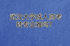 华中师范大学成人高考转专业难吗？